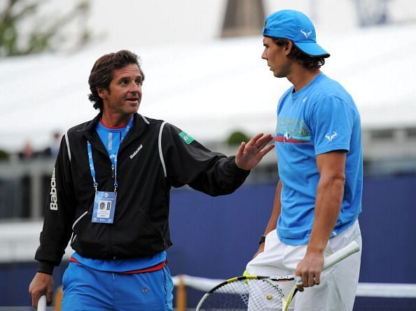 Francis Roig (L) with Rafael Nadal