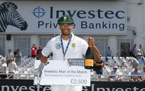 Vernon Philander with a man of the match performance against England