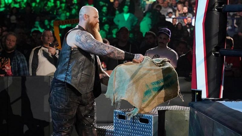 What is Erick Rowan bringing down to the ring with him every week on RAW?