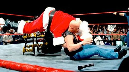 On WWE programming, no one is safe, not even Santa Claus.