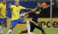 Brazil (in yellow) vs Colombia