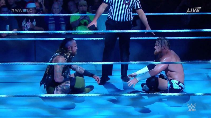 Aleister Black suffered a broken nose in his match with Buddy Murphy