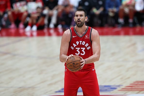 Marc Gasol has started 27 times for the Raptors this season