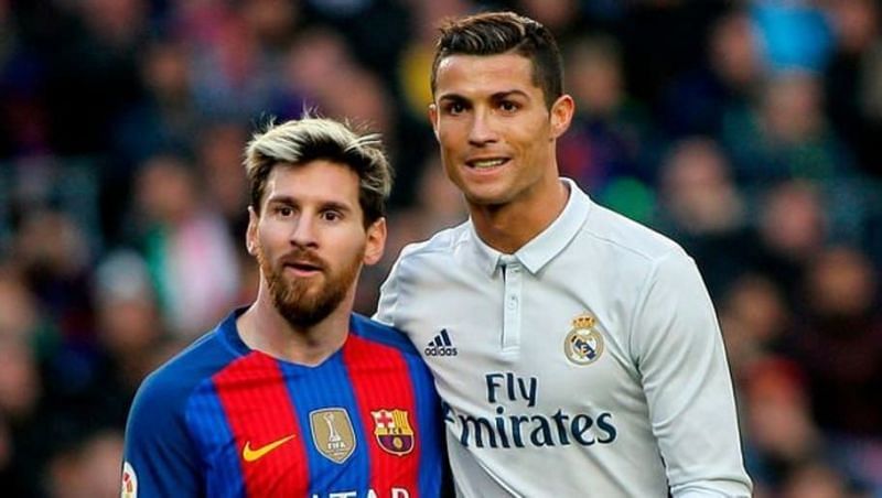 Messi (left) and Ronaldo