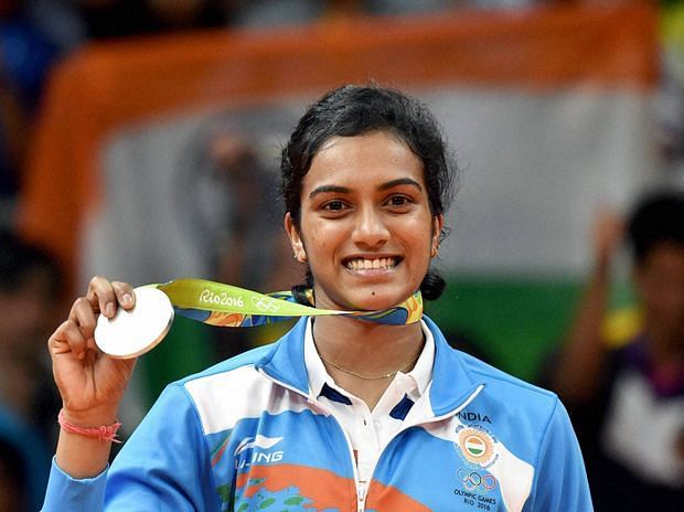 PV Sindhu with her Rio Olympic silver medal