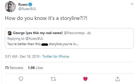 Rusev's interesting response to a fan who bashed the ongoing storyline involving him, Lashley, and Lana