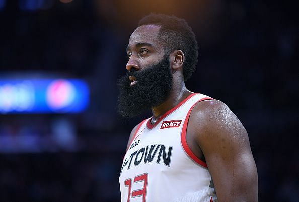 James Harden was 9-of-18 from the field and only attempted one free throw against the Warriors