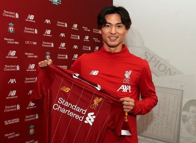Japanese midfielder Takumi Minamino signed for Liverpool from RB Salzburg