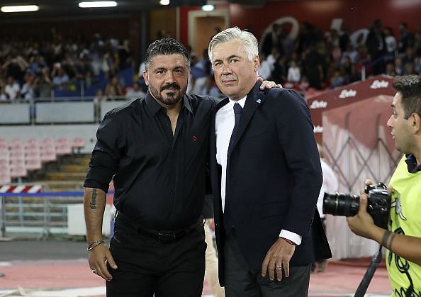 Gennaro Gattuso and Carlo Ancelotti