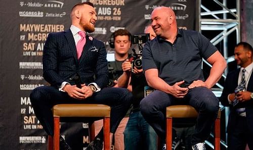 Dana White (right) with Conor McGregor