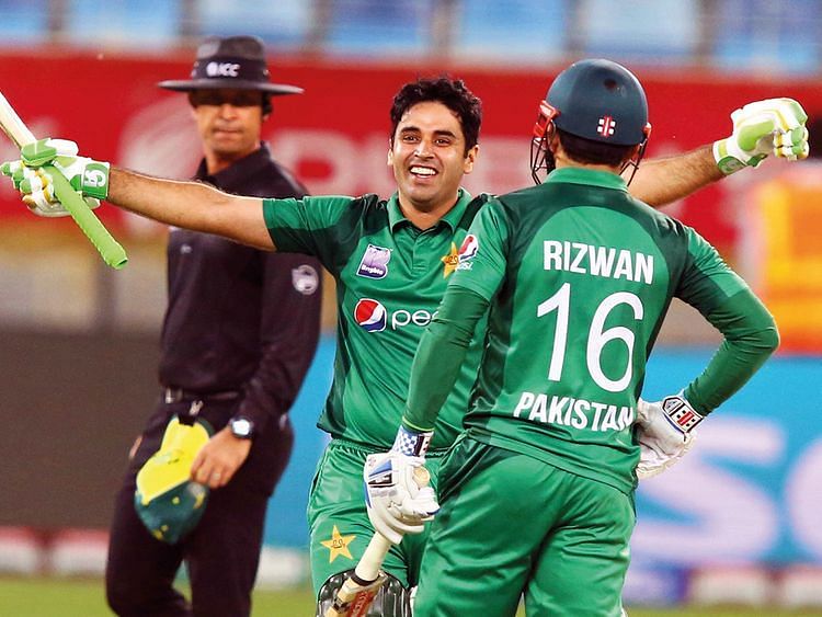 Abid Ali after scoring his maiden ODI hundred on debut versus Australia in March 2019.