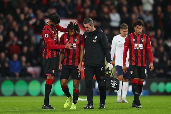 AFC Bournemouth&#039;s Nathan Ake was unfortunately hauled off after twitching his hamtring