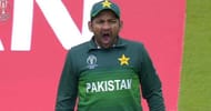 Sarfaraz was caught inexplicably yawning against India (Credits: Scroll)