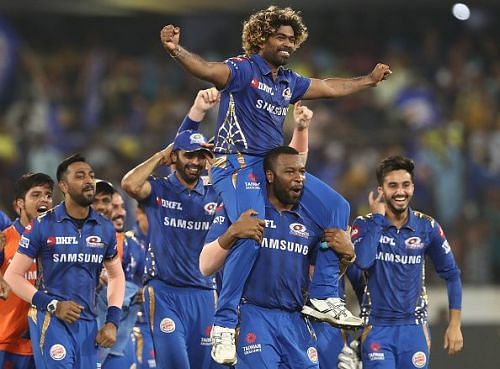 The iconic blue and gold of the Mumbai Indians