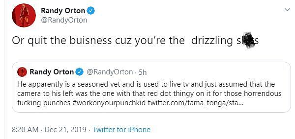 Orton says