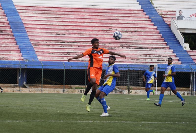 Vikram of South United FC scored a brace against ADE FC