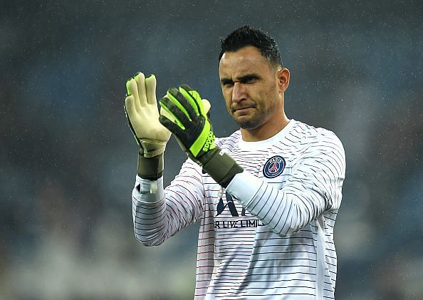 Keylor Navas in action for PSG