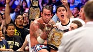 CM Punk after winning the WWE Championship at Money In The Bank 2011