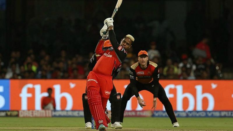 Shimron Hetmyer in action for RCB