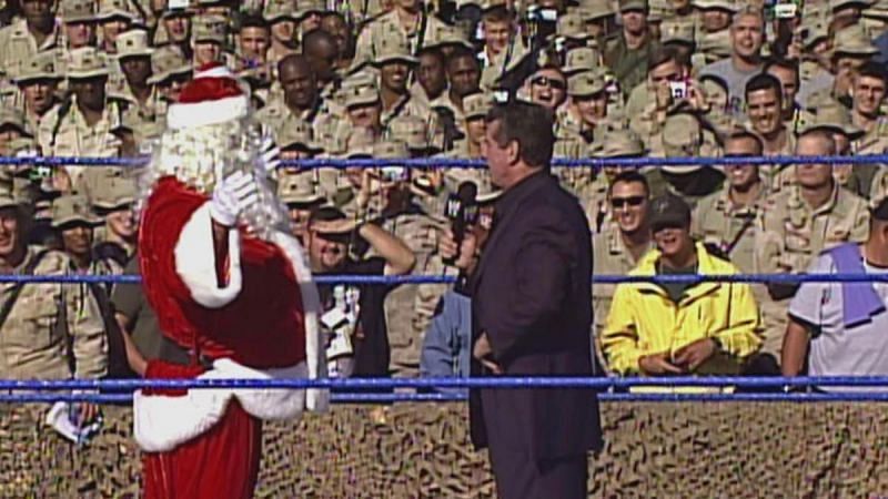 Vince McMahon earned a spot on the naughty list at WWE&#039;s Christmas Tribute to the Troops in 2003.