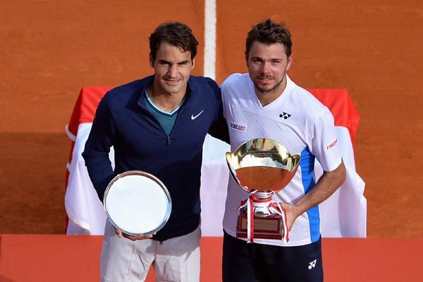 Wawrinka (right)&#039;s lone Masters 1000 title at 2014 Monte Carlo came at the expense of Federer