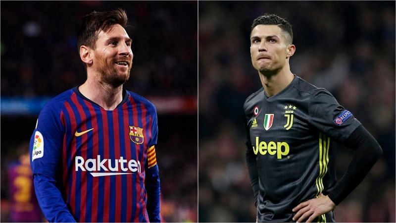 Messi (left) and Ronaldo