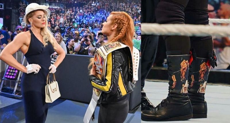 Evans&#039; boots at WWE Crown Jewel featured Becky Lynch