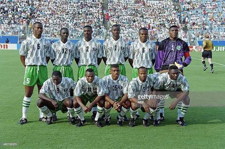 First Nigerian team to play in the FIFA World CupEnter caption