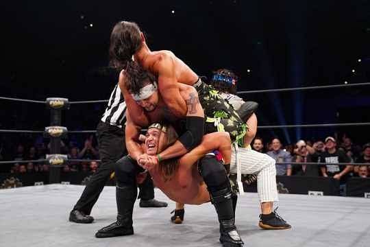 The Young Bucks face Proud and Powerful in a Street Fight