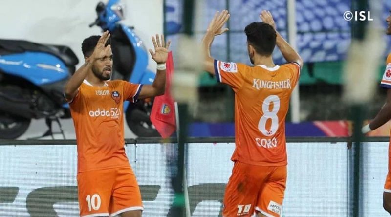 Brandon Fernandes and Ferran Corominas were on the scoresheet once again for the Gaurs. (Image: ISL)