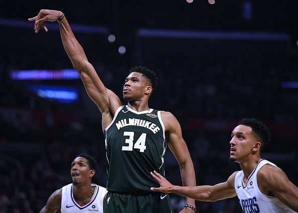 Giannis is shooting over 56% from the field this year.