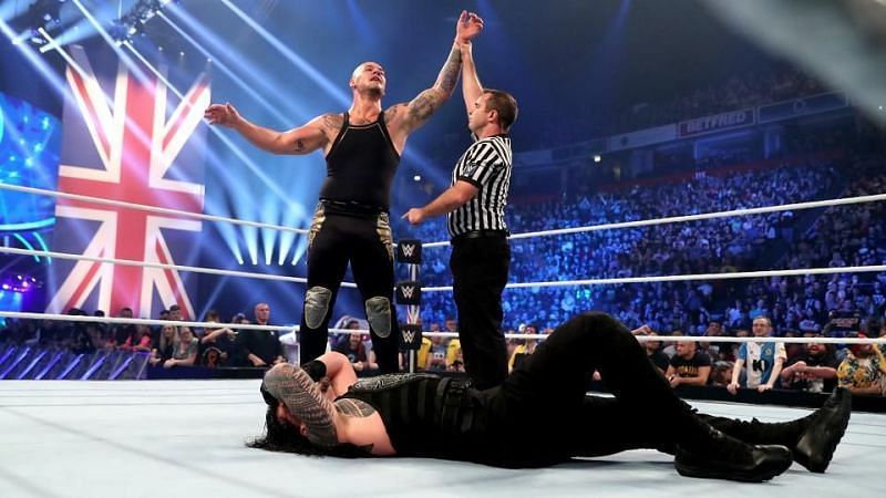 King Corbin defeated Roman Reigns in two different continents