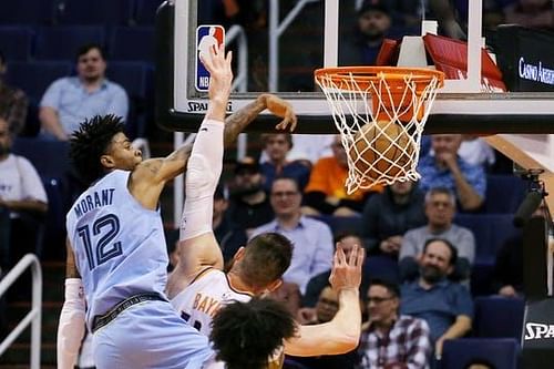 Ja Morant throws it down in their game against the Suns