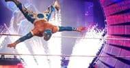 Luis Urive's Sin Cara doing the somersault entrance