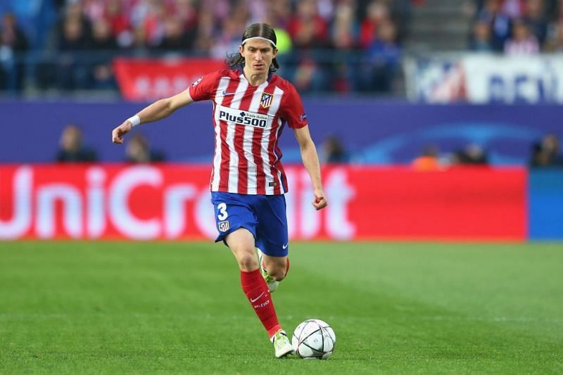 Felipe Luis on the other flank of defence for Atletico Madrid