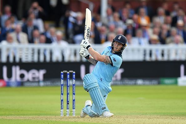 Ben Stokes hammers one against New Zealand
