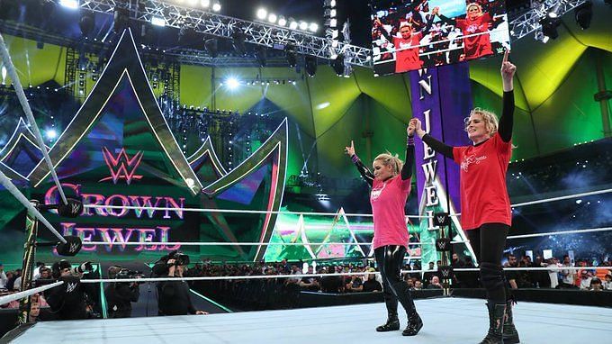 Lacey Evans and Natalya wrestled the first-ever women&#039;s match in Saudi Arabia