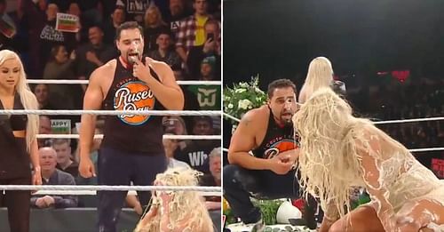 Rusev, Lana and Liv Morgan
