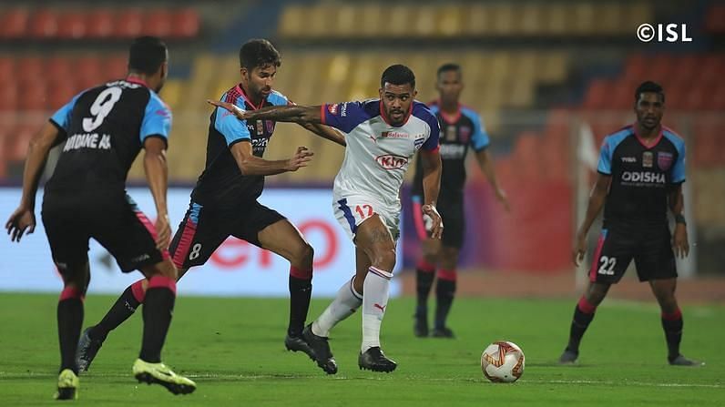 Raphael Augusto showcasing his scintillating footwork against Odisha FC