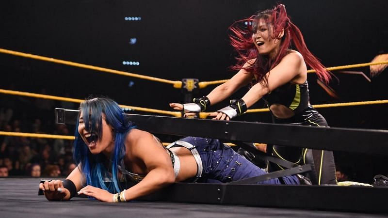 Io Shirai vs. Mia Yim in a Ladder Match