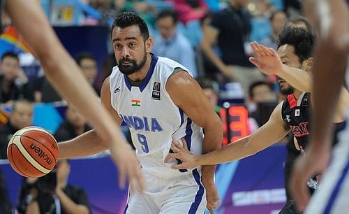 Vishesh Bhriguvanshi during the 2015 FIBA Asia Championship