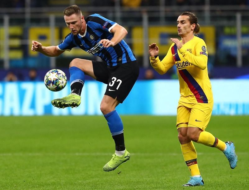 Skriniar was composed under pressure and did well to marshal Griezmann
