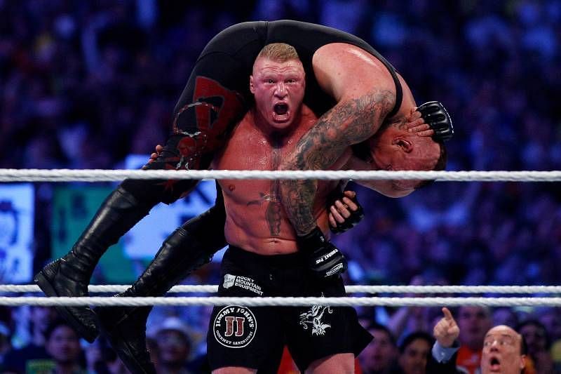 The Undertaker could not kick out of the third F5 from Brock Lesnar.