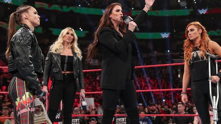 Ronda Rousey, Becky Lynch, and Charlotte Flair main evented WrestleMania