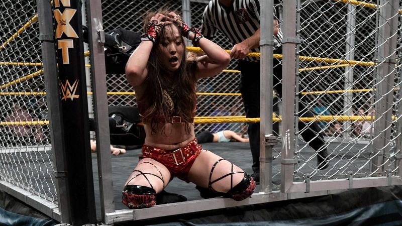 Io Shirai turns heel after her steel cage match