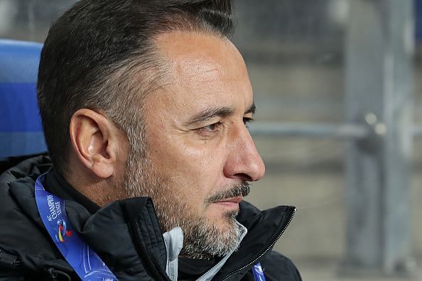 Pereira watching his Shanghai SIPG side during a AFC Champions League Group H fixture