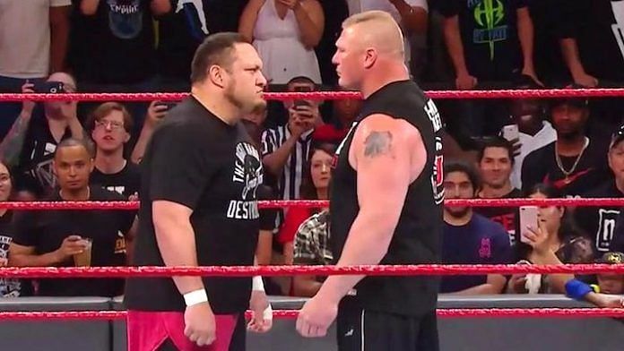 Samoa Joe and Brock Lesnar