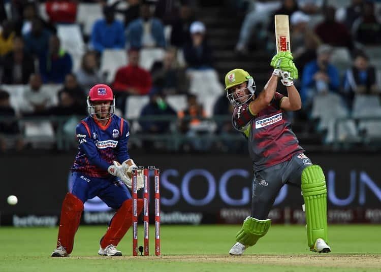 AB de Villiers scored his third 50+ score of the Mzansi Super League 2019 season