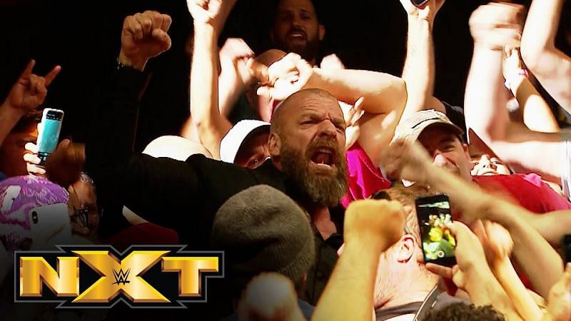Triple H among a crowd of raucous NXT fans following a successful USA Network debut