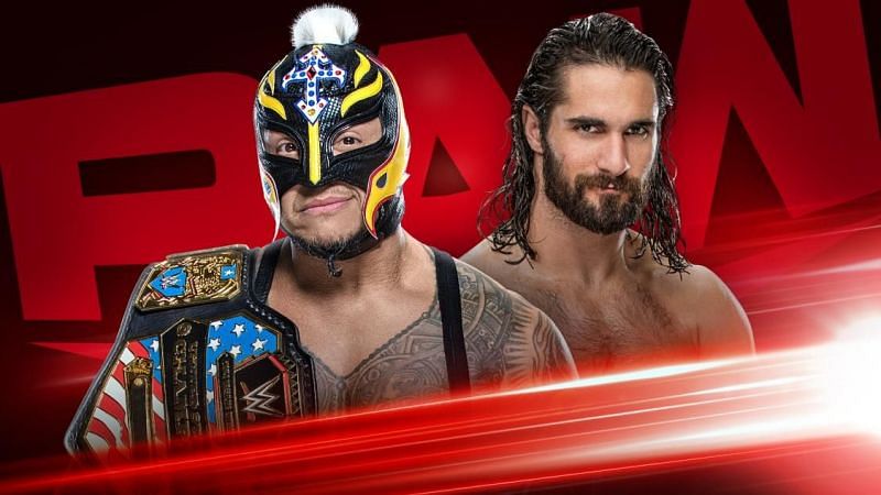 Rey Mysterio defends his U.S. title against Seth Rollins